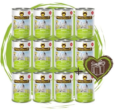 Wolfsblut Vetline Hundefutter - Joint Care, 12x395g - Sparbundel, Sparpaket - inklusive Warnicks Tierfutterservice Hundesnack Goodie