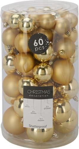 Weihnachtskugel gold (60 piece)