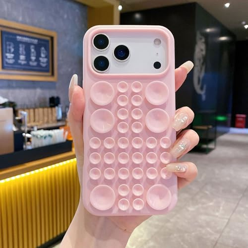 JZSMY Coque de protection pour téléphone portable iPhone - Design - En silicone souple - Résistante aux chocs et aux rayures - Absorbe les surfaces lisses - Rose - Pour 16