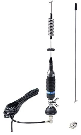 Antenne CB PNI S75CAB Papillon, Montage sur câble et fiche PL