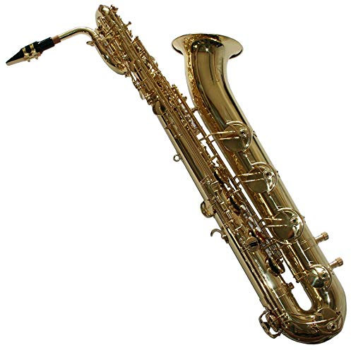 Karl Glaser Bariton Saxophon in Gold mit Koffer Mundstück + Blättchen