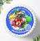 Für den Geburtstag ein Tortenbild mit oder ohne Wunschname, Zuckerbild mit dem Motiv: Mario Bros, Essbares Foto für Torten, Tortenaufleger Ø 20cm - Super Qualität, 4012a