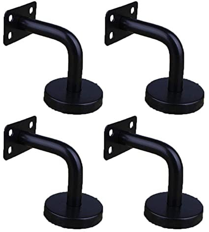 4 Stück Flach Handlaufträger Edelstahl Handlaufhalter Handlauf Halterung Treppengeländer Handlaufstütze mit Abdeckrosette für Wandhalter