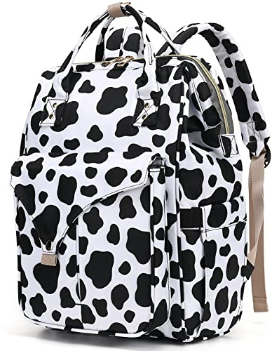 Mimfutu Kuh Druck Rucksack Damen 15,6 Zoll Laptop Rucksack Schulrucksack Mädchen Teenager für Schule Arbeit Uni Studenten Lehrer Business Büro