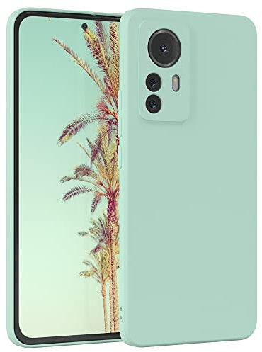EAZY CASE - Silikonhülle für Xiaomi 12 Pro Hülle Silikon Case Grün weich stoßfeste Handyhülle Xiaomi 12 Pro Schutzhülle mit Kameraschutz Dünn Premium Schutz Cover TPU Phone Bumper in Mint Grün