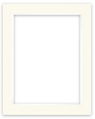 nielsen Conservation Passepartout Karton 2,2 mm | Außenformat 40x50 cm für Bildformat 30x40 cm | Cremeweiß | strukturierte Oberfläche