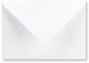 5 x 7 (133x184mm) Coloured Envelopes for Greeting Cards Wedding Invitations & Crafts Pack of 50 (White)