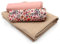 VmG-Store Waffelpique + Baumwollstoff Set farblich abgestimmt Waffel Stoff 100% Baumwollstoff Tex Standard 100 (Blumen Rötlich Set10)