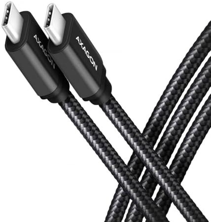 AXAGON BUCM2-CM30AB Ladekabel USB-C zu USB-C 2.0, 3m, PD 240W 5A, ALU - Schwarz