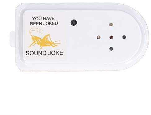 Zerodis Cricket Sound Prank Toy, Schwer zu Findendes Cricket Noise Toy Power Shield Selbstklebender Rückenaufkleber für den Heimgebrauch (Weiss)