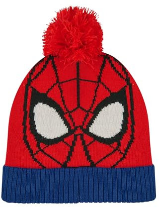 ONOMATO! Spider-Man Kinder Jungen Beanie Bommel-Winter-Mütze