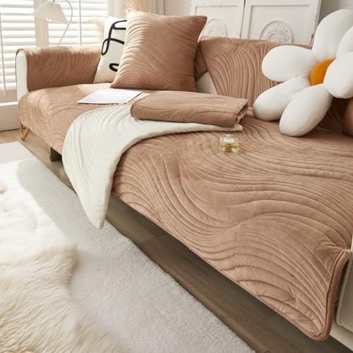 Funny Fuzzy Couch Cover Sofabezug L U Form Sofahusse Sofa Überzug 3/4/2/1 Sitzer rutschfest Ecksofa Bezug Waschbar Sofaüberwurf Samt Sofaschoner Hund Katze