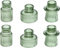 FLCSIed Lot de 6 bougeoirs en verre pour bougies coniques, bougies piliers et bougies chauffe-plat (vert)