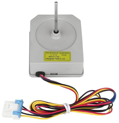 EAU63103012 Motor de ventilador condensador/evaporador de refrigerador, compatible con refrigeradores LG Kenmore, reemplaza EAU63103001, PS12750395, AP6978854, CC 12.0 V 510 mA