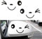 2 Pcs Smile Gesicht Aufkleber, Rückspiegel-Autoaufkleber, Auto Aufkleber für Spiegel, Niedliche dekorative Autoaufkleber, für Außenspiegel