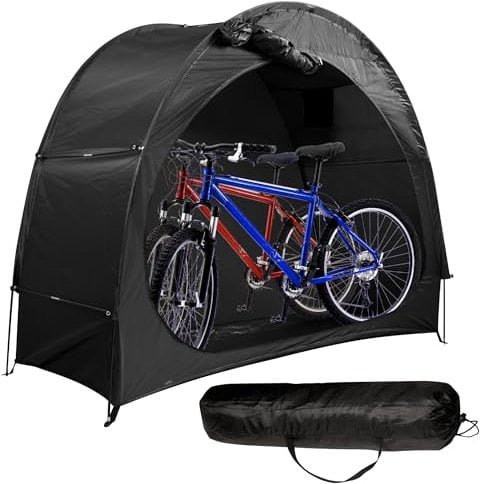 Bike Tent for Outdoor Storage, Bicycle & Equipment Portable storage for and Garden Tools, 190T Large Bike Cover Portable Bicycle Tent for Up to 2-3 Bicycles Waterproof Bike Rain Shelter
