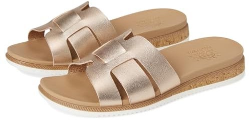 Skechers Desert Kiss Low Peak Look, Sandali a Ciabatta Donna, Gold, 37 EU