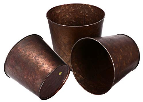 OQHAIR Jarrón de Flores Shabby Chic, jarrón de casa de Campo rústico, florero de Metal Vintage, Lata de Leche para decoración de hogar y Oficina