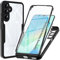 WeiCase Funda para Samsung Galaxy A16 5G / 4G, Transparente 360° Protección Funda con Protector de Pantalla Integrado Antigolpes Silicona Carcasa para Galaxy A16 5G / 4G, Negro