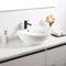 NUESTRA VIDA Lavabo da Appoggio in Ceramica 58,5x38,5x19,5 cm, Lavabo per Bagno d' Appoggio, Lavandino in Appoggio Lavabo in Ceramica con Troppopieno, Senza Foro per Rubinetteria, Ovale