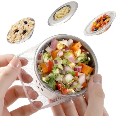 Paquete de 200 fundas de drenaje desechables para masa madre, bolsas coladoras de malla para fregadero de cocina, atrapadores de drenaje antiobstrucciones para restos de alimentos, café molido y