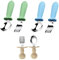 Couverts pour enfants,6 Set Bébé Toddler Ustensiles en Acier Inoxydable Silicone Argenterie Cuillère Fourchette Bébé, Cuillere Bebe 1er age, Fourchette Bebe, Couvert enfant, Cuillere apprentissage