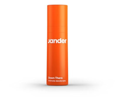 JANDER DOWN THERE Deo für den Intimbereich, Schweiß- und Geruchskontrolle, transparent und schnell einziehend, sanfter Duft, vegan, naturliche Inhaltsstoffe.