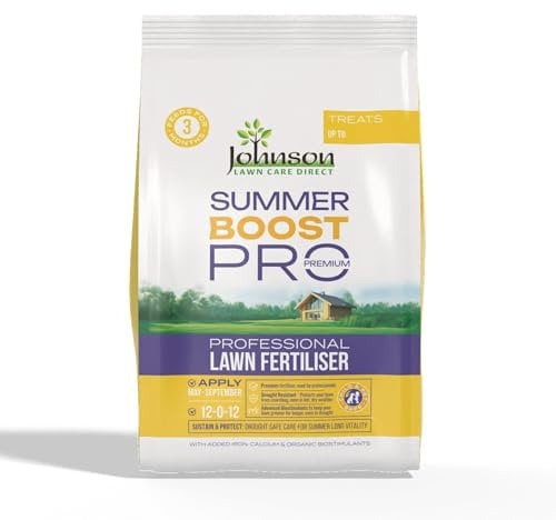 Professional Grade Summer Lawn Fertiliser - Summer Boost Pro - [12:0:12] High Nitrogen Lawn Feed : Pro Grade Pet Friendly Fertilizer - Long lasting - Feeds up to 100m2 for 3 months