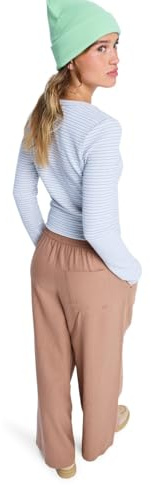 Roxy Lekeitio Break Mid - Easy Wear Lightweight Trousers - Women - Brown