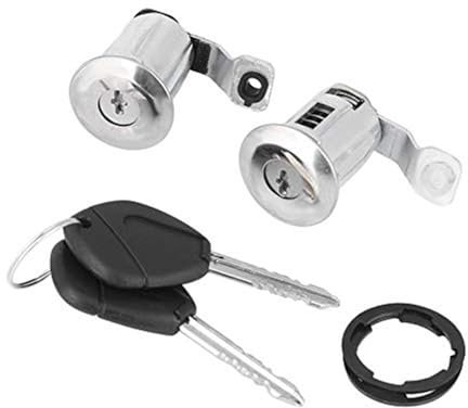 Yurefax Serrures de Porte, Serrure à Barillet, Ensemble de serrures de Porte avec 2 clés, for Peugeot, Partner, Citroën, Xsara Berlingo Serrure de Porte de Voiture