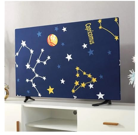 GHHZML Funda para TV Cubierta Protectora For TV, Antipolvo For Colgar En El Hogar, De Poliéster, Tela 32-50 Pulgadas, Decoración Universal For(L,50inch)