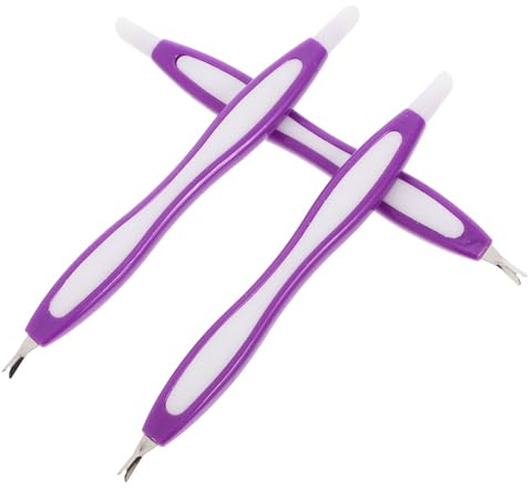 CORHAD Nagelhautschieber Zufällige Farbe aus Edelstahl 3 Stück mit Spitzem Kopfdesign Tragbar und Leicht für Professionelle Maniküre und Nail Art Anwendungen