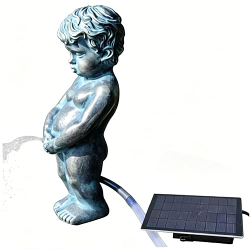 Cracheur de Fontaine Solaire en résine à énergie Solaire, pour Petits étangs, décoration d'étang de Jardin extérieur (4, 7 X 4, 3 X 12, 2 Pouces)