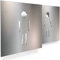 Edelstahl WC-Schilder Set - selbstklebend & pflegeleicht - Design Toiletten-Schilder T-05-E