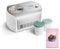SPRINGLANE Eismaschine Elli 1,2 L mit selbstkühlendem Kompressor 135 W inkl. Aufbewahrungsbehälter 2er-Set, Eiscrememaschine aus Edelstahl mit entnehmbarem Eisbehälter, inkl. Rezeptheft