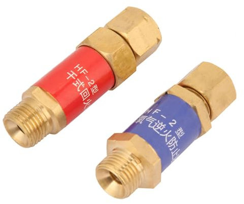 Clapet anti-retour oxygène acétylène anti-retour de flamme Clignotant anti-retour de flamme M16 * 1.5 HF-2, 1 paire