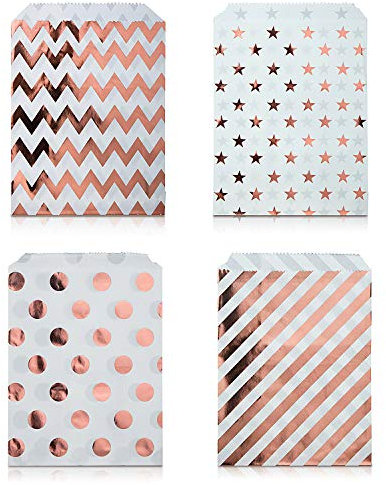 Czemo 100 Pezzi Sacchetto di Carta Confetti del Partito Colori Assortiti Sacchetti Bustine di Carta Borse per festa 18 x 13CM