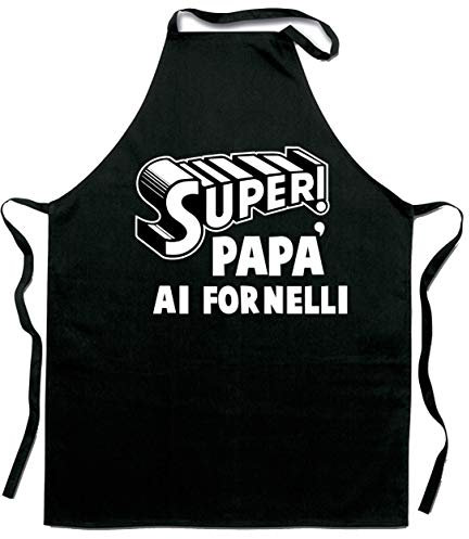 bubbleshirt Grembiule da Cucina Divertenti miglior papà ai fornelli - Idea Regalo