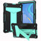 GUOQING Funda para tablet Huawei T10/T10S, resistente a los golpes, protección contra caídas con función atril de tres capas híbrido de cuerpo completo (color negro+Aqua)