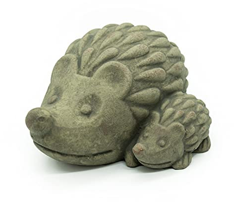HTI living Gartenfigur Terrakotta Igelpaar Igelfamilie Terrakottafigur