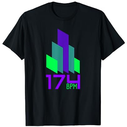 174 BPM DnB Music Liquid Junglist EDM Drum And Bass T-Shirt