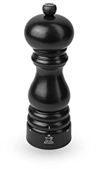 PEUGEOT - Salzmühle Paris u‘Select 18 cm + Steinsalz - 6 voreingestellte Mahlgrade - Aus PEFC-zertifiziertem Holz - Satinschwarz
