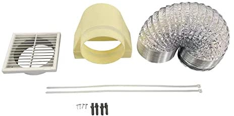Cookology EXDK2M800 Ducting Kit for Kitchen Extractor Fans,150mm 2 Metre Ventilation Pipe and Air Vent