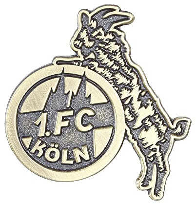 1. FC Köln Pin „Retro Logo antikgold, 26 mm