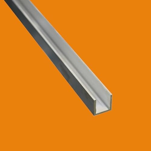 LE ROI DU FER - Profilé aluminium U 6060 brut - 2 metres, Dimension - 20 x 20 x 20 mm, Epaisseur 2 mm