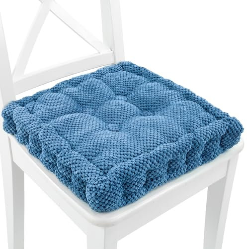 Amazinggirl Stuhlkissen 40x40 cm Sitzkissen - Sitzpolster für Stuhl Boxkissen Sitzauflage Matratzenkissen Sesselkissen Marineblau