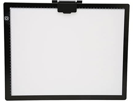 Tableau Lumineux A3 pour Traçage, Bloc Lumineux LED pour Peinture au Diamant, Croquis, Animation, 5 V 2 A 6500 K 6 Niveaux Réglable en Continu, Alimentation USB Artcraft Light Box