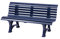 PROREGAL Gartenbank Jamaika | 3-Sitzer | Blau | HxBxT 80x150x64cm | Witterungs- & UV-beständiger Kunststoff | Parkbank Sitzbank Außenbereich Garten Balkon Terrasse
