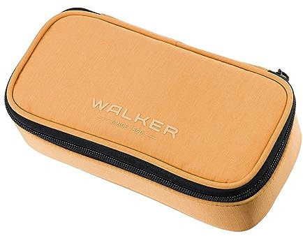 Walker 49262-026 - Pencil Box Peach, Federmäppchen mit Hauptfach, doppelseitiger Trennwand inkl. 20 Stifteschlaufen, Zippfach und Reißverschluss