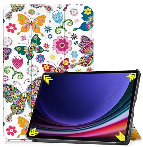 Lobwerk Hülle für Samsung Tab S9+ Plus 2023 SM-X810 SM-X816B SM-X818U 12.4 Zoll Smart Cover Etui mit Standfunktion und Auto Sleep/Wake Funktion